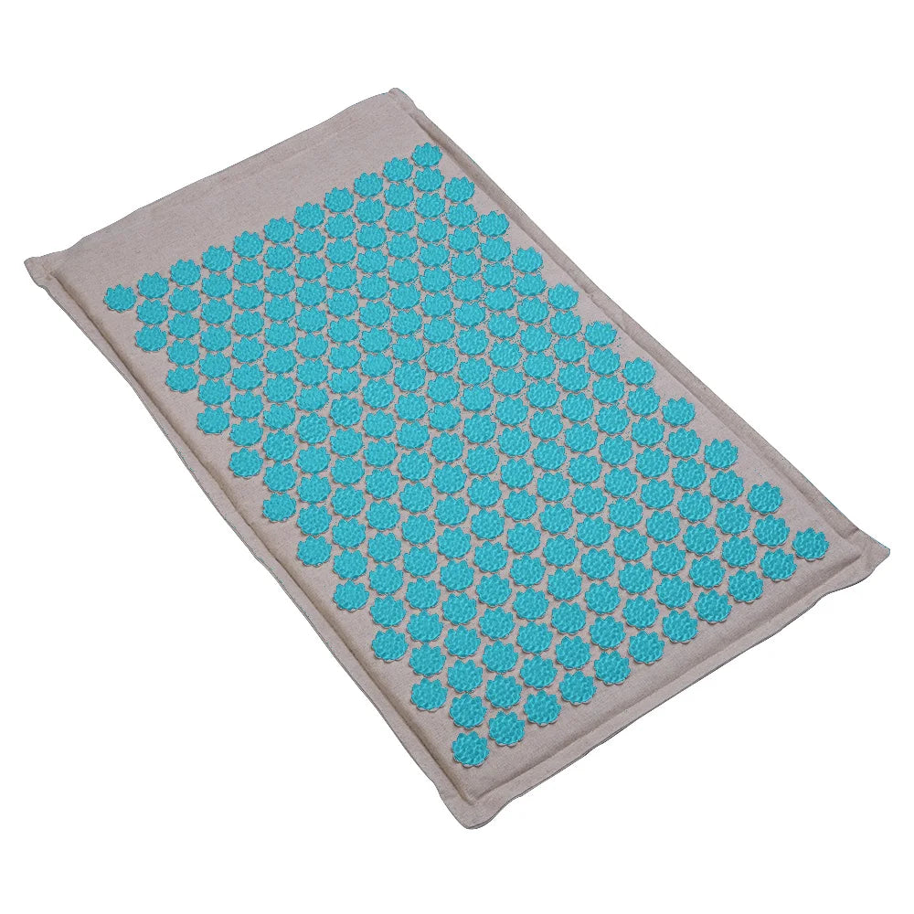 Natural Coconut Palm Acupressure Mat and Pillow Set – Lotus Spike Massage for Back, Neck, and Foot Relaxation