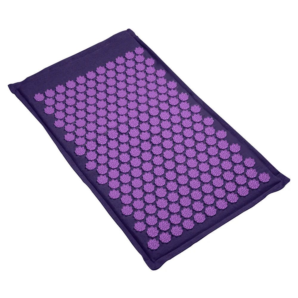Natural Coconut Palm Acupressure Mat and Pillow Set – Lotus Spike Massage for Back, Neck, and Foot Relaxation