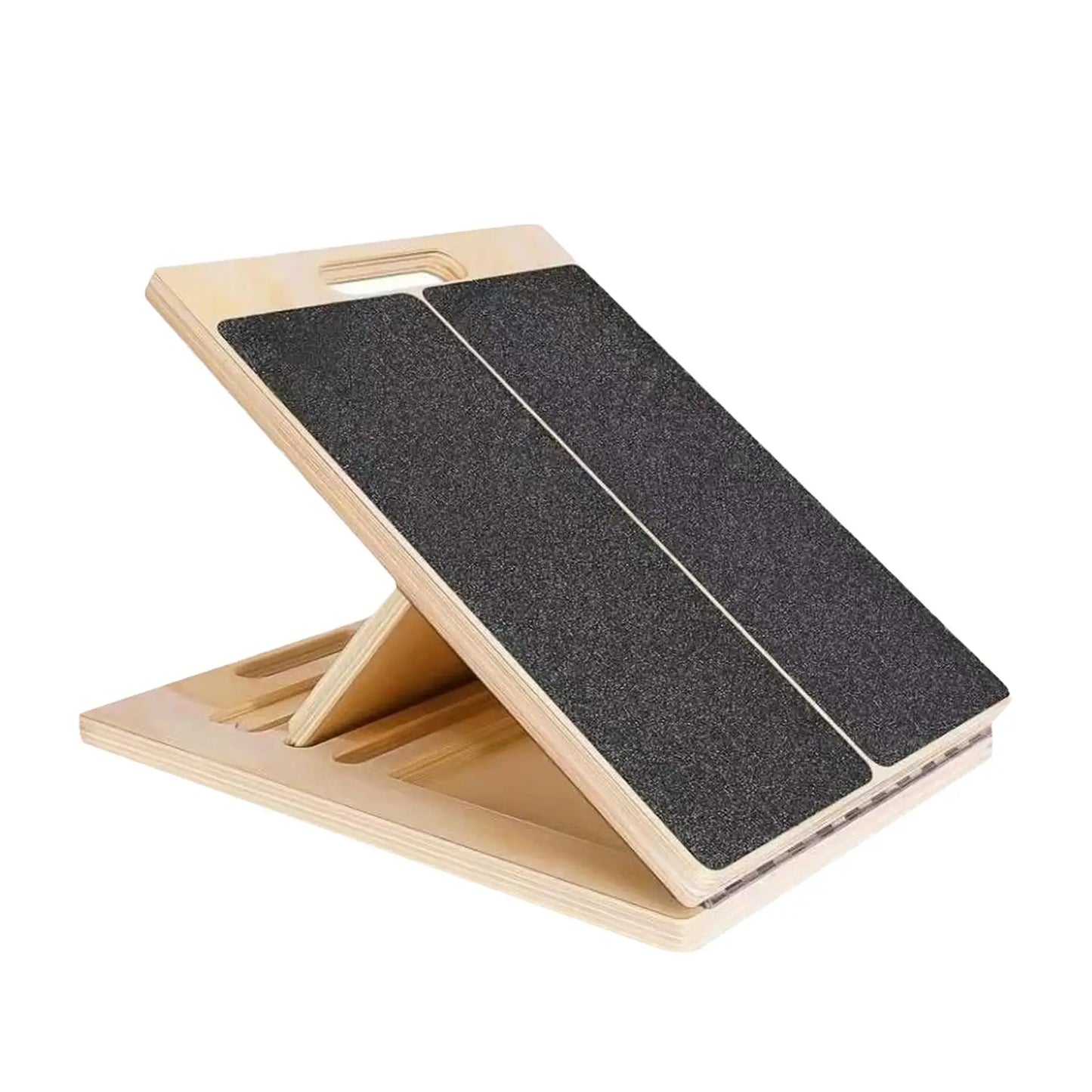 Adjustable Wooden Slant Board – Calf Stretch & Squat Wedge for Rehab & Fitness
