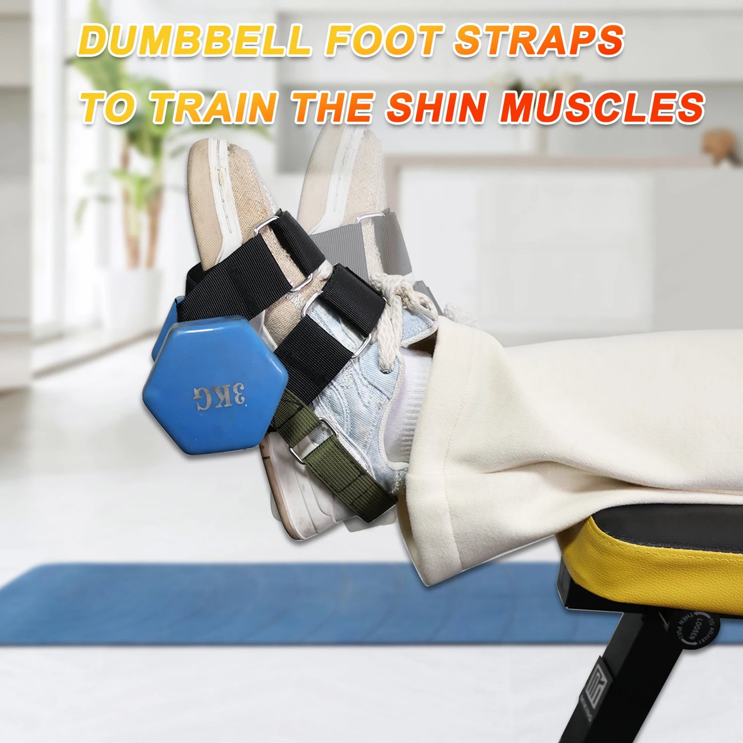 Tibialis Dumbbell Foot Strap – Adjustable Ankle Leg Trainer