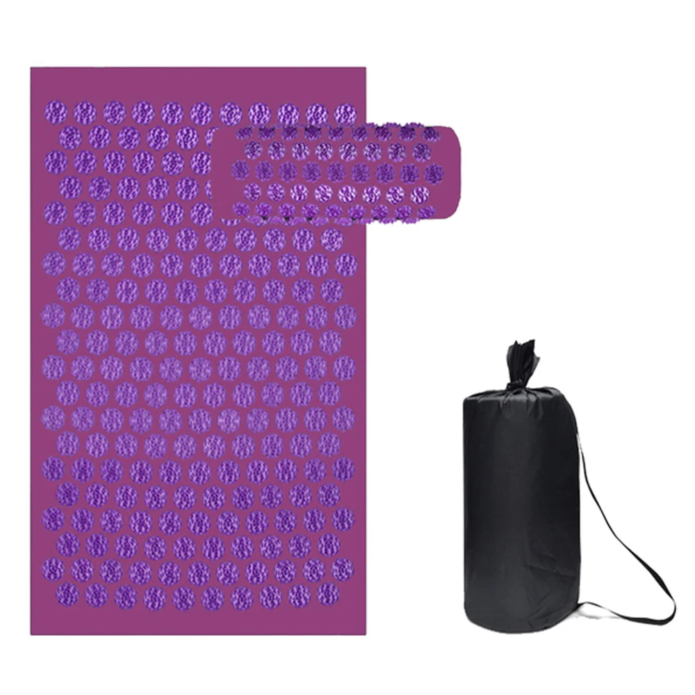 3PCS Acupressure Mat and Pillow Set – Yoga Massage Cushion for Full Body Relaxation and Foot Therapy