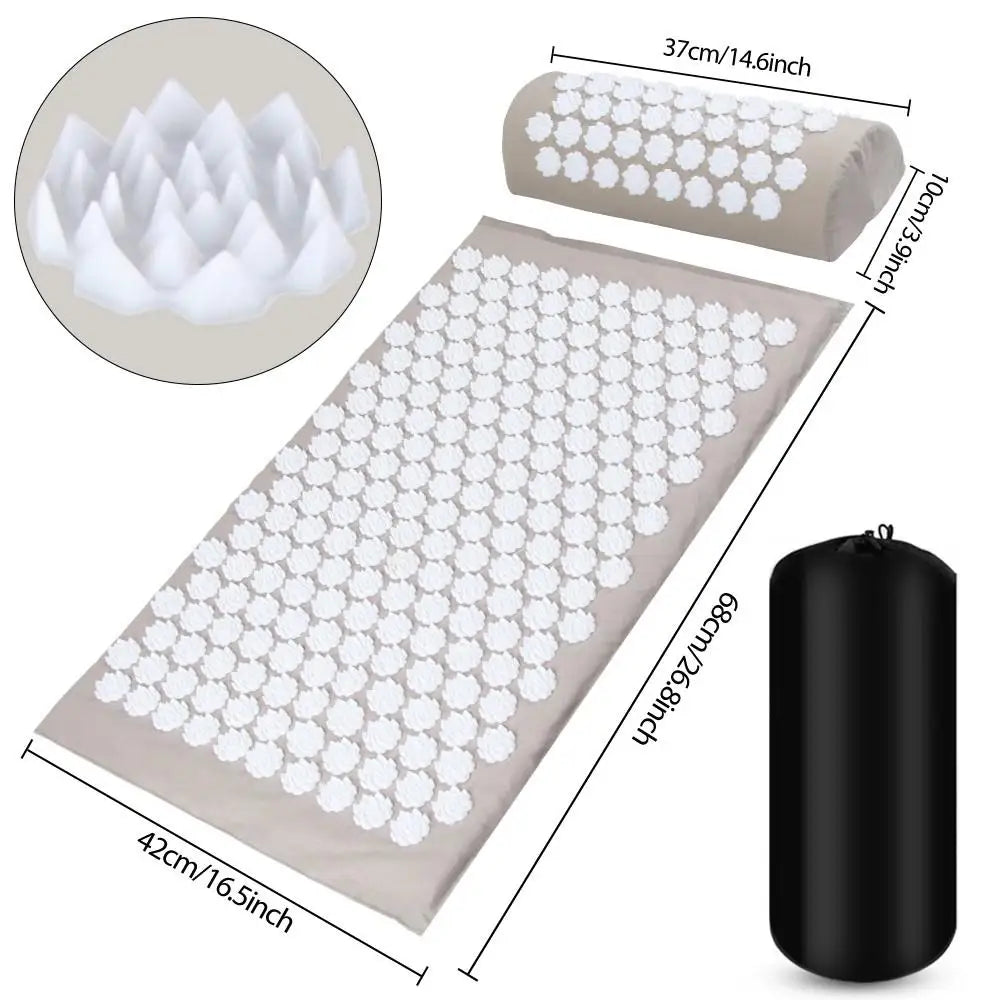 Pranamat Eco Lotus Spike Mat – Acupressure Massage Cushion for Neck, Back, and Foot Therapy