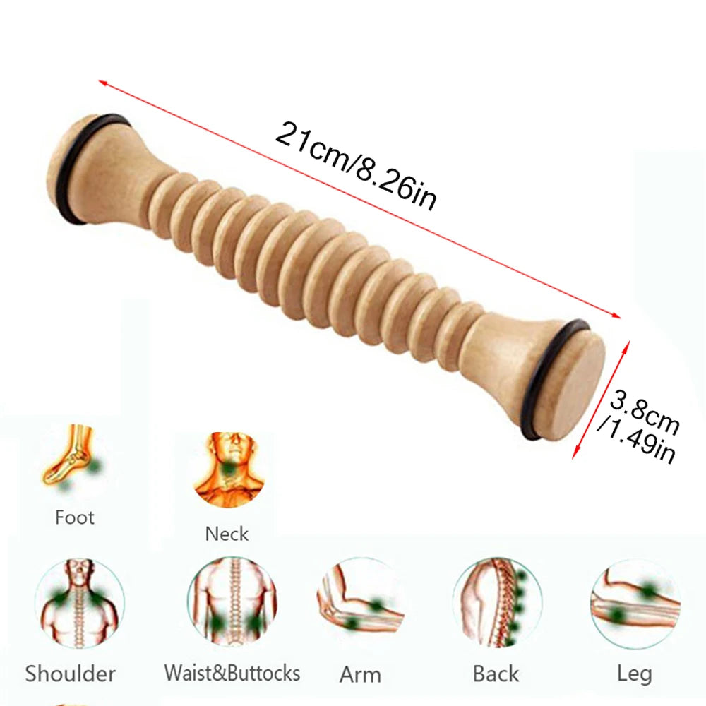 Wooden Foot Massage Roller – Pain Relief for Plantar Fasciitis & Acupressure Therapy