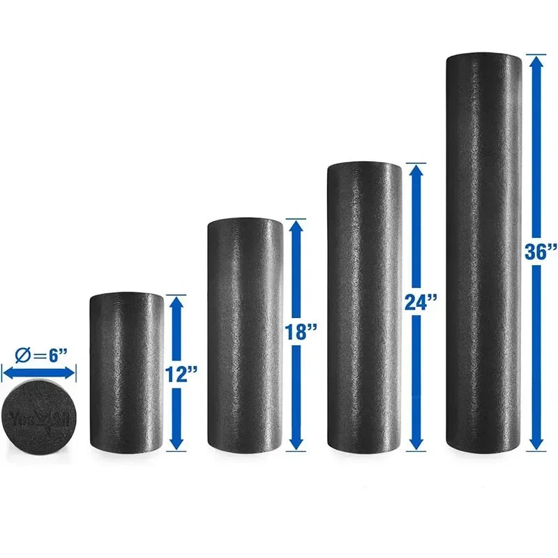 High-Density Foam Roller 12/18/24IN – Deep Tissue & Back Relief