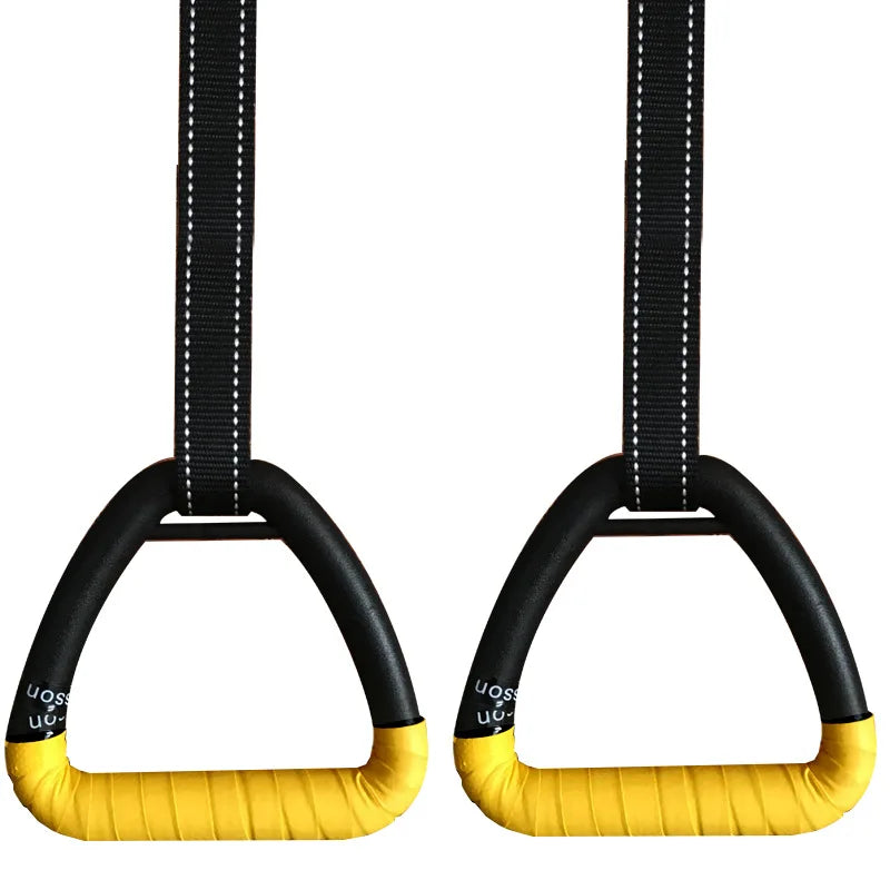 Gymnastics Rings with Adjustable Straps for Adult Child Full Body Strength Training Pull Ups Fitness Exercise Crossfit Workout