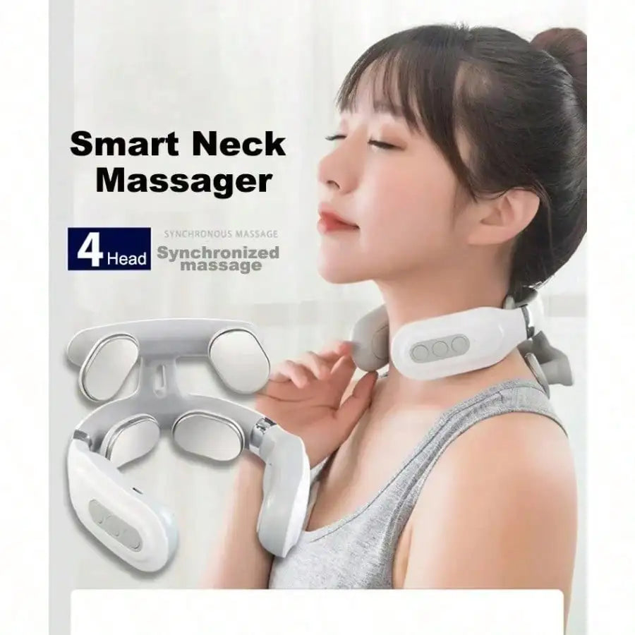 Smart Neck & Shoulder Massager – USB Rechargeable, Portable Gift