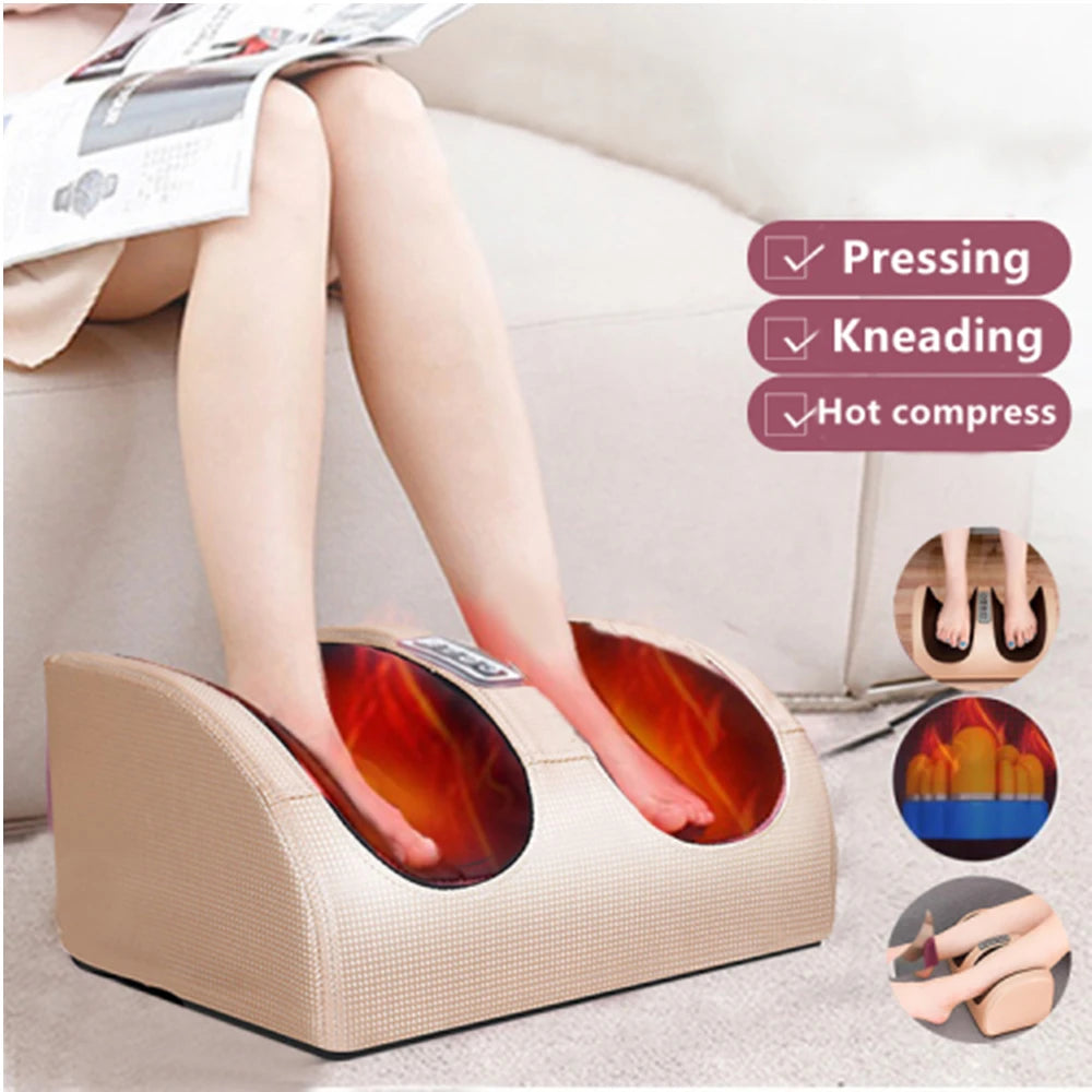 Electric Foot Massager with Heat – Shiatsu Kneading & Compression Therapy
