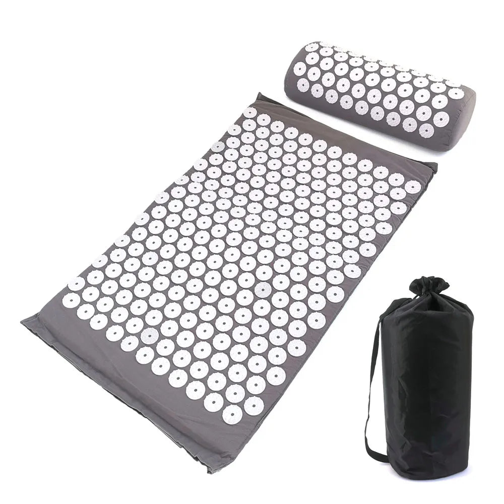 Acupressure Mat and Pillow Set – Yoga Massage Cushion for Pain Relief and Relaxation