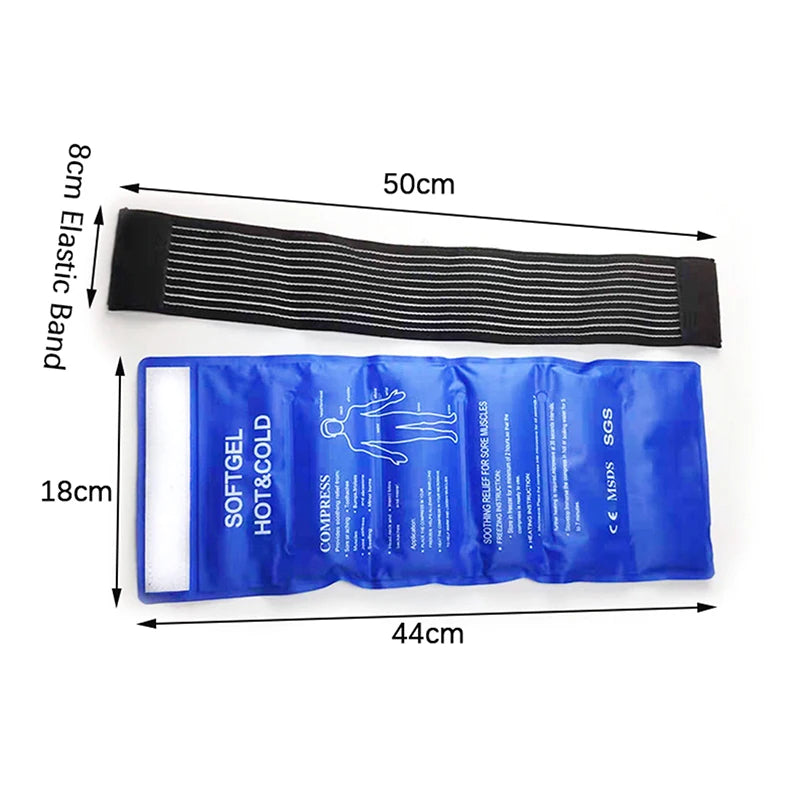 Reusable Gel Ice-Cold Pack – Soft Hot and Cold Therapy Wrap for Pain Relief