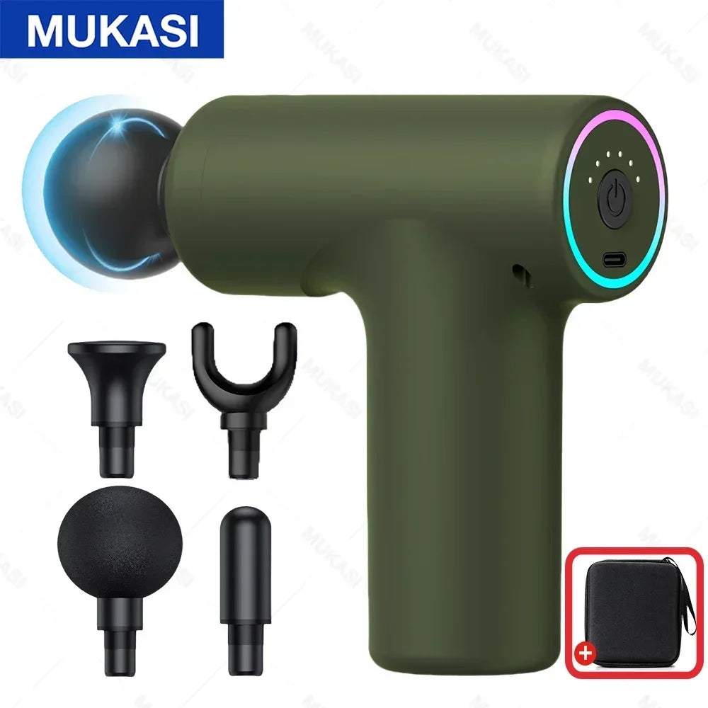 MUKASI Portable Massage Gun – Deep Tissue Relief, Adjustable Speeds