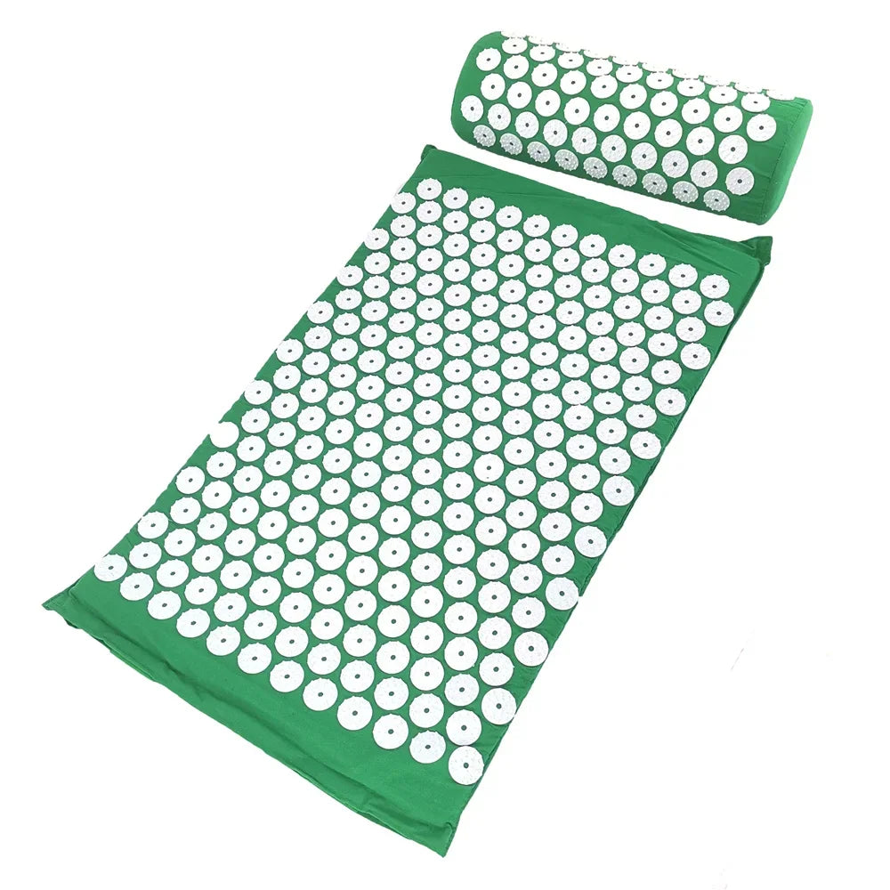 Acupressure Massage Mat and Pillow Set – Relieve Stress, Back Pain, Improve Circulation