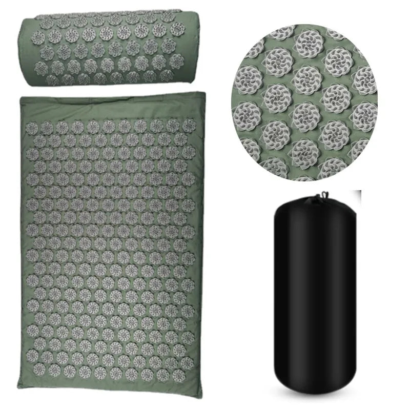 Massager Cushion | Shakti Mat Massage Yoga Mat | Acupressure Spike Mat for Stress and Back Pain Relief