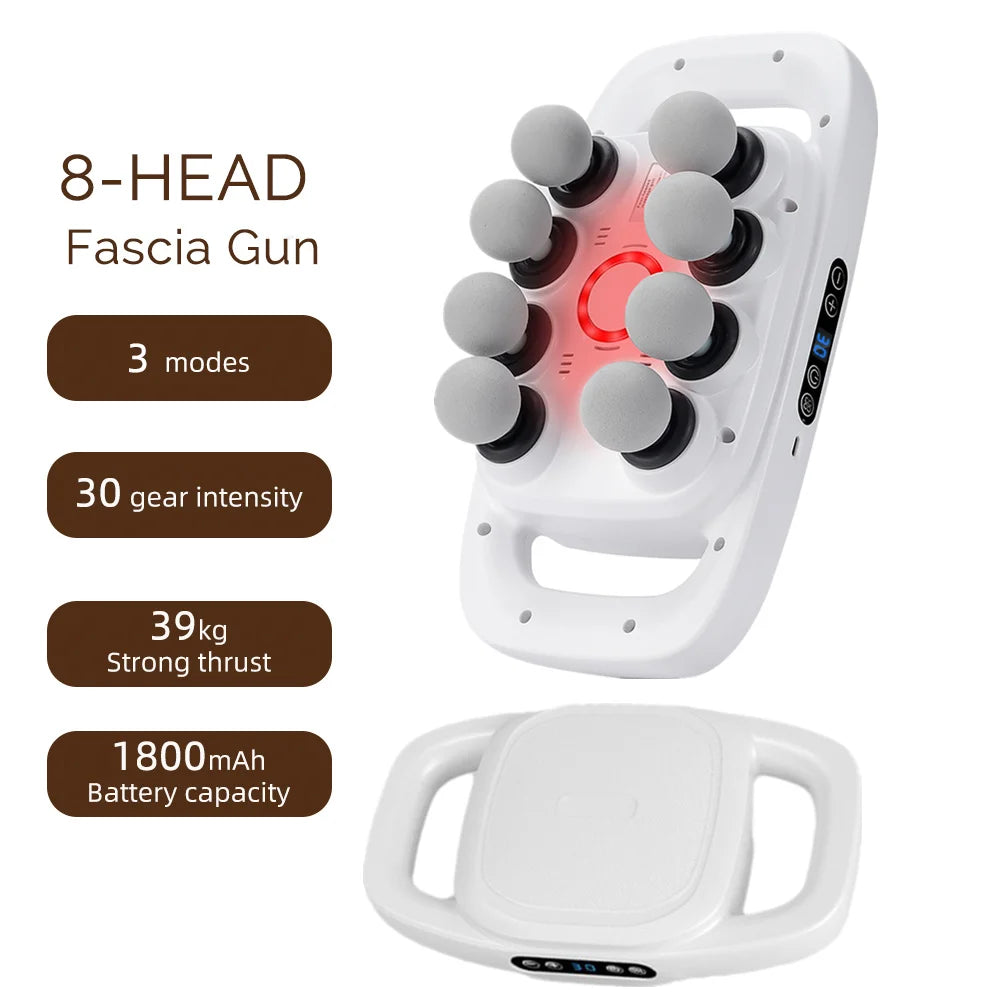 16-Head High-Frequency Fascia Massage Gun – Full Body Muscle Relief Massager