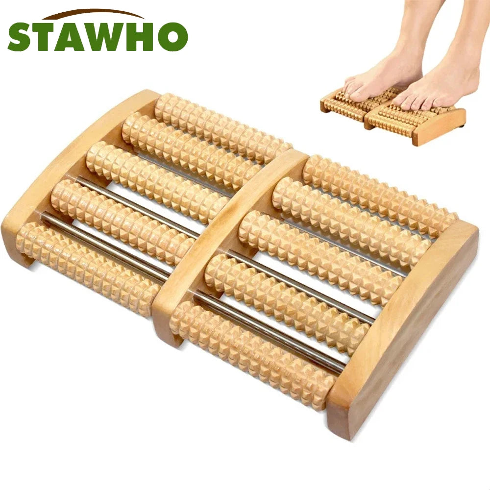 Wooden Foot Massage Roller – Plantar Fasciitis & Pain Relief Tool
