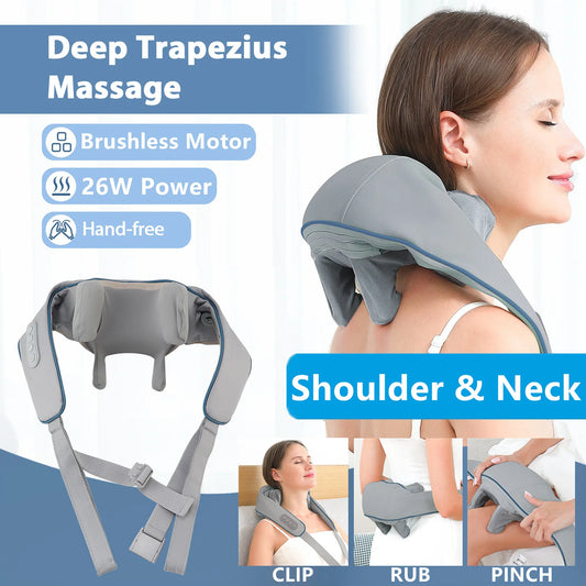 Foreverlily Wireless Neck & Shoulder Massager – Kneading Back Shawl