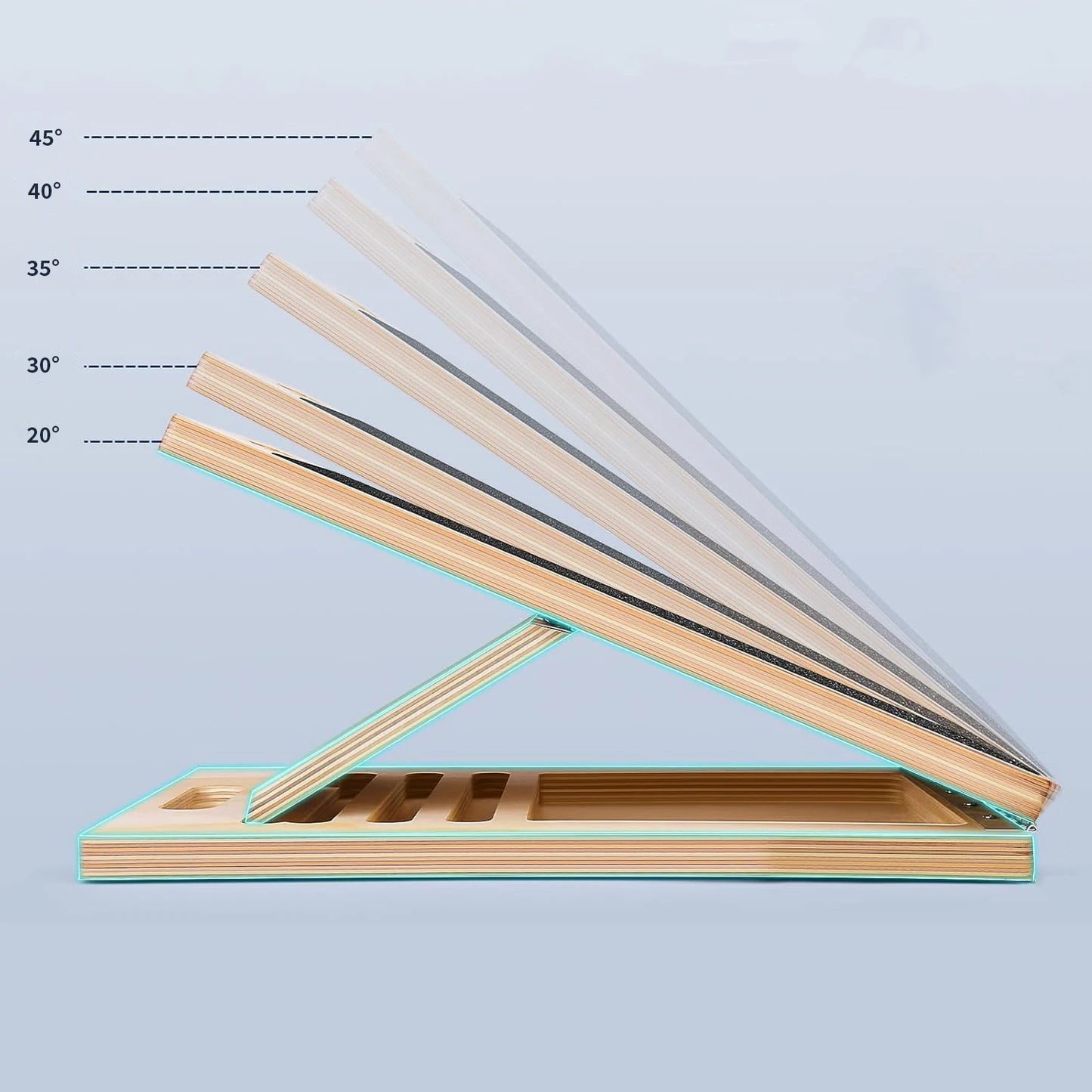 Adjustable Wooden Slant Board – Calf Stretch & Squat Wedge for Rehab & Fitness