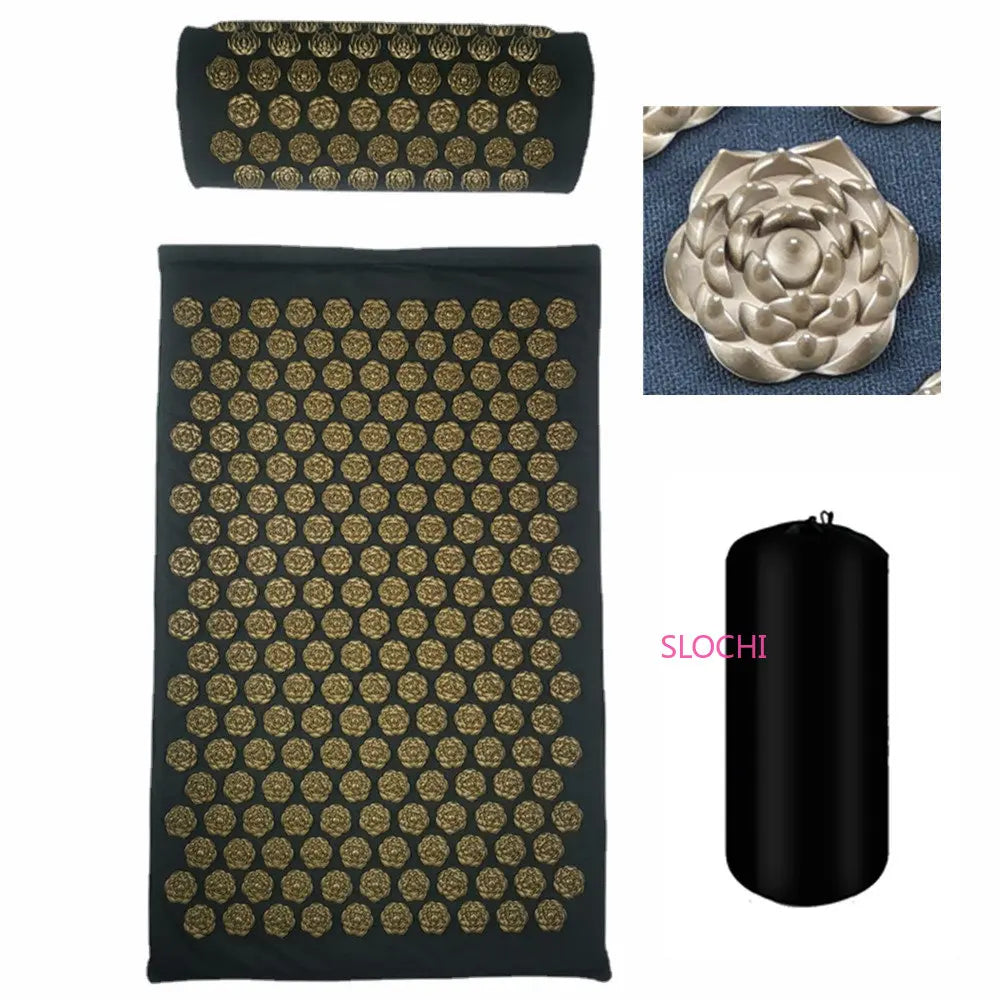 Massager Cushion | Shakti Mat Massage Yoga Mat | Acupressure Spike Mat for Stress and Back Pain Relief