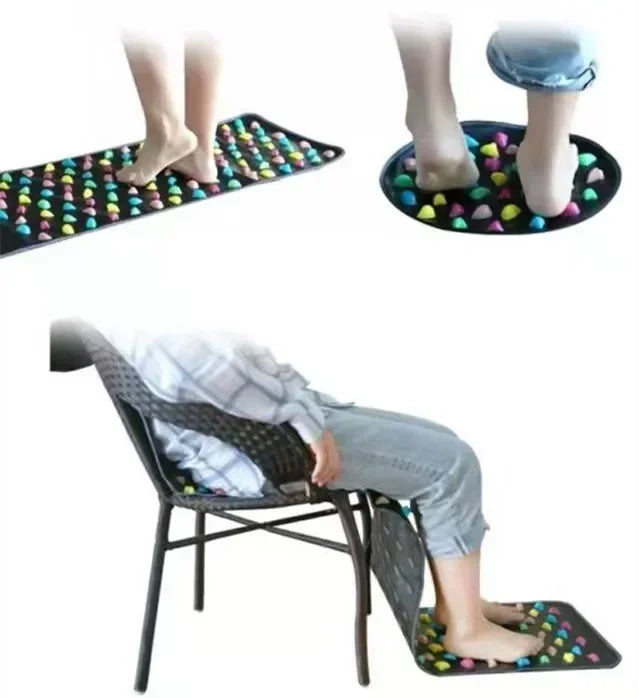 Massage Cushion | Simulation Cobblestone Foot and Leg Massage Mat | Pain Relief & Relaxation Acupressure Foot Massager