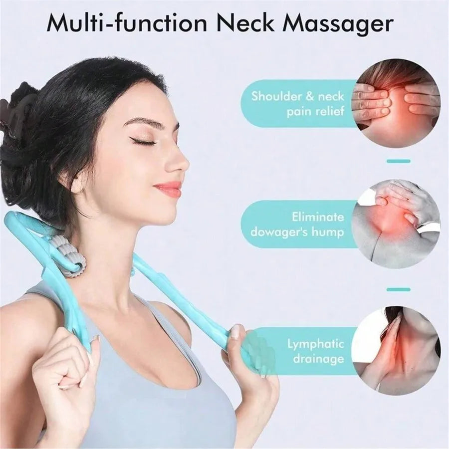 Portable Manual Neck Roller – Multi-Area Massage Tool for Neck, Back, Arms & Legs