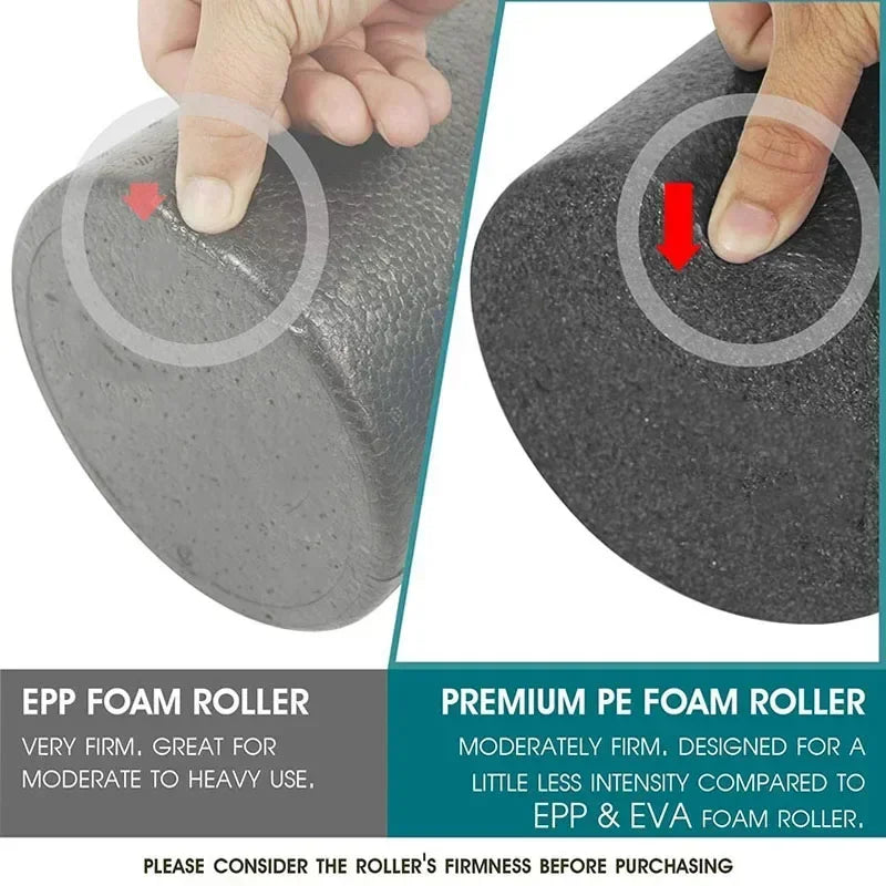 High-Density Foam Roller 12/18/24IN – Deep Tissue & Back Relief