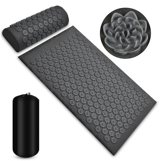 Lotus Spike Acupressure Mat Set – Back, Neck & Foot Massage Cushion