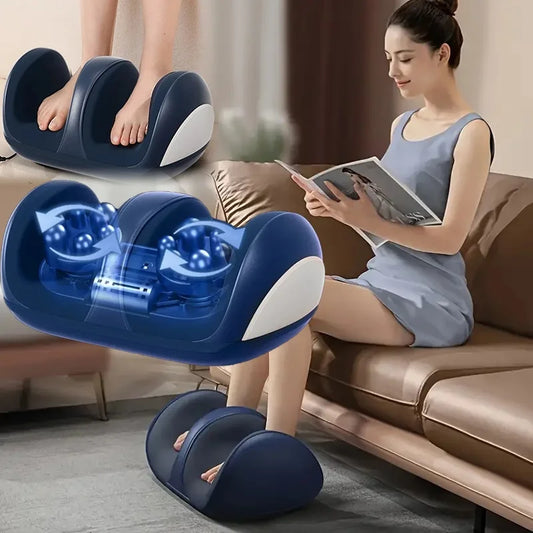Extra Large Electric Foot & Calf Massager with Heat – Deep Shiatsu Therapy