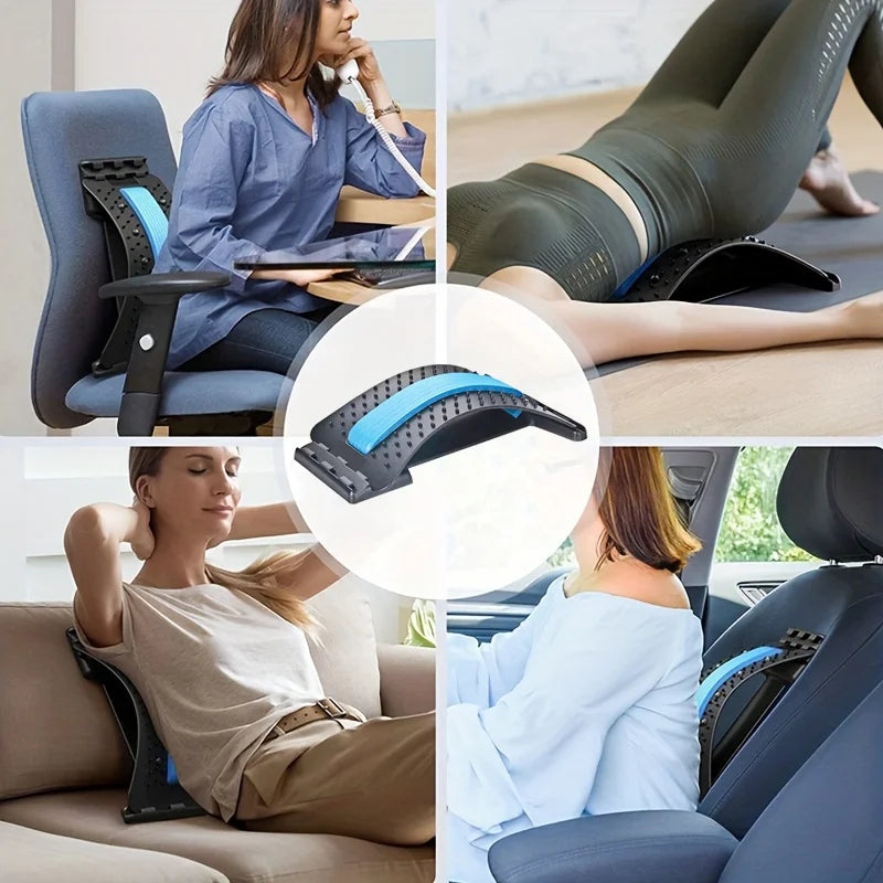 Adjustable Lumbar Stretching Device – Back Massager & Spine Alignment Tool