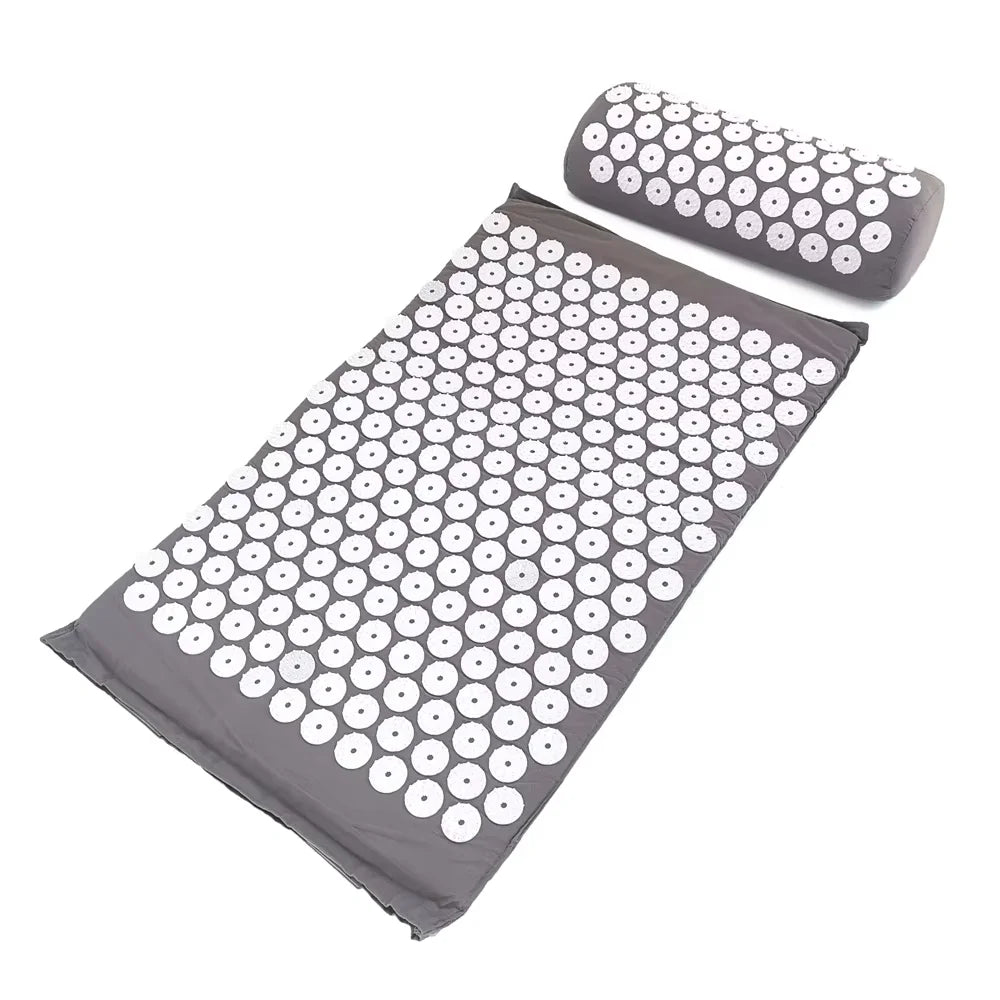 Acupressure Mat and Pillow Set – Yoga Massage Cushion for Pain Relief and Relaxation