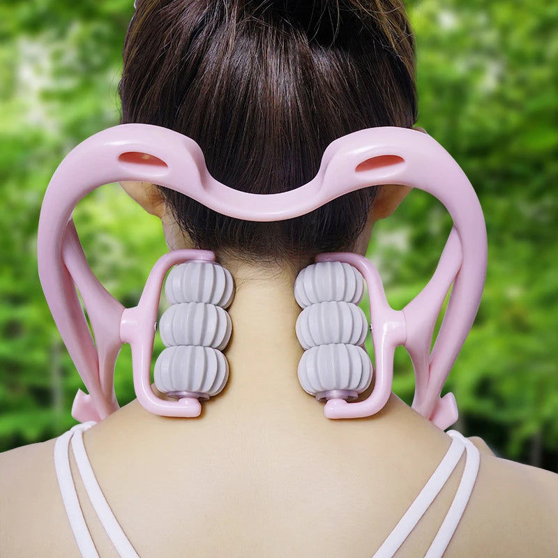 6-Ball Manual Neck Massager – Deep Tissue Roller for Neck & Shoulders