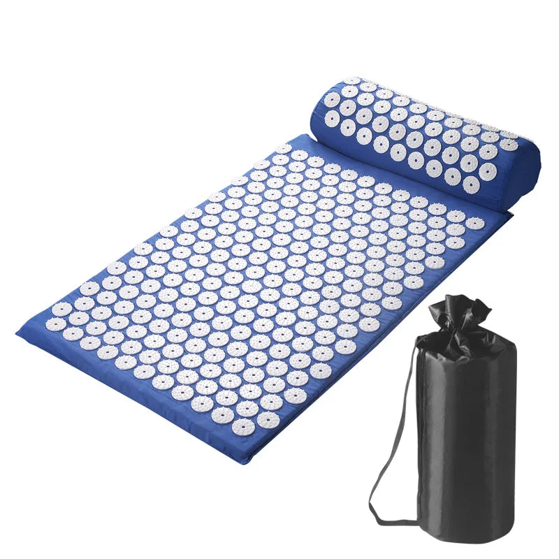 Shakti Acupressure Mat and Pillow Set – Stress Relief, Back & Body Pain Spike Massage Cushion