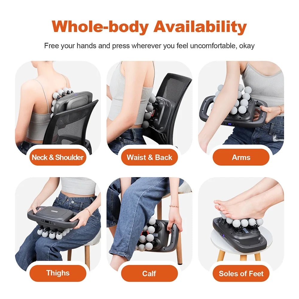 16-Head High-Frequency Fascia Massage Gun – Full Body Muscle Relief Massager
