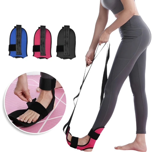 Leg Stretch Strap for Flexibility & Plantar Fasciitis Relief – Yoga & Rehab Band