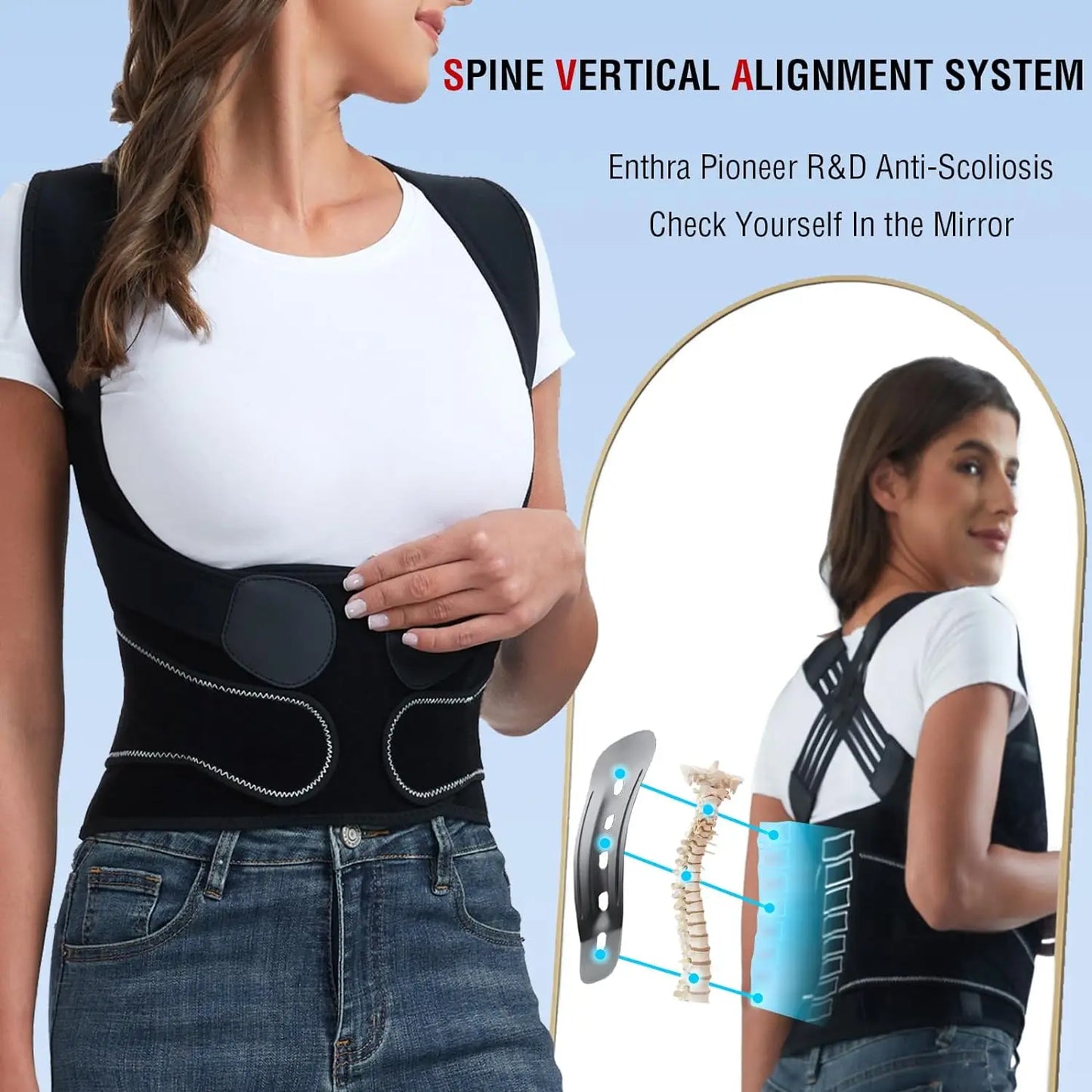 Adjustable Shoulder Posture Brace for Back Support