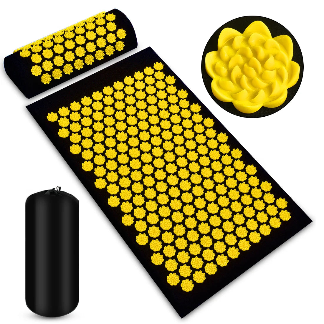 Massager Cushion | Shakti Mat Massage Yoga Mat | Acupressure Spike Mat for Stress and Back Pain Relief