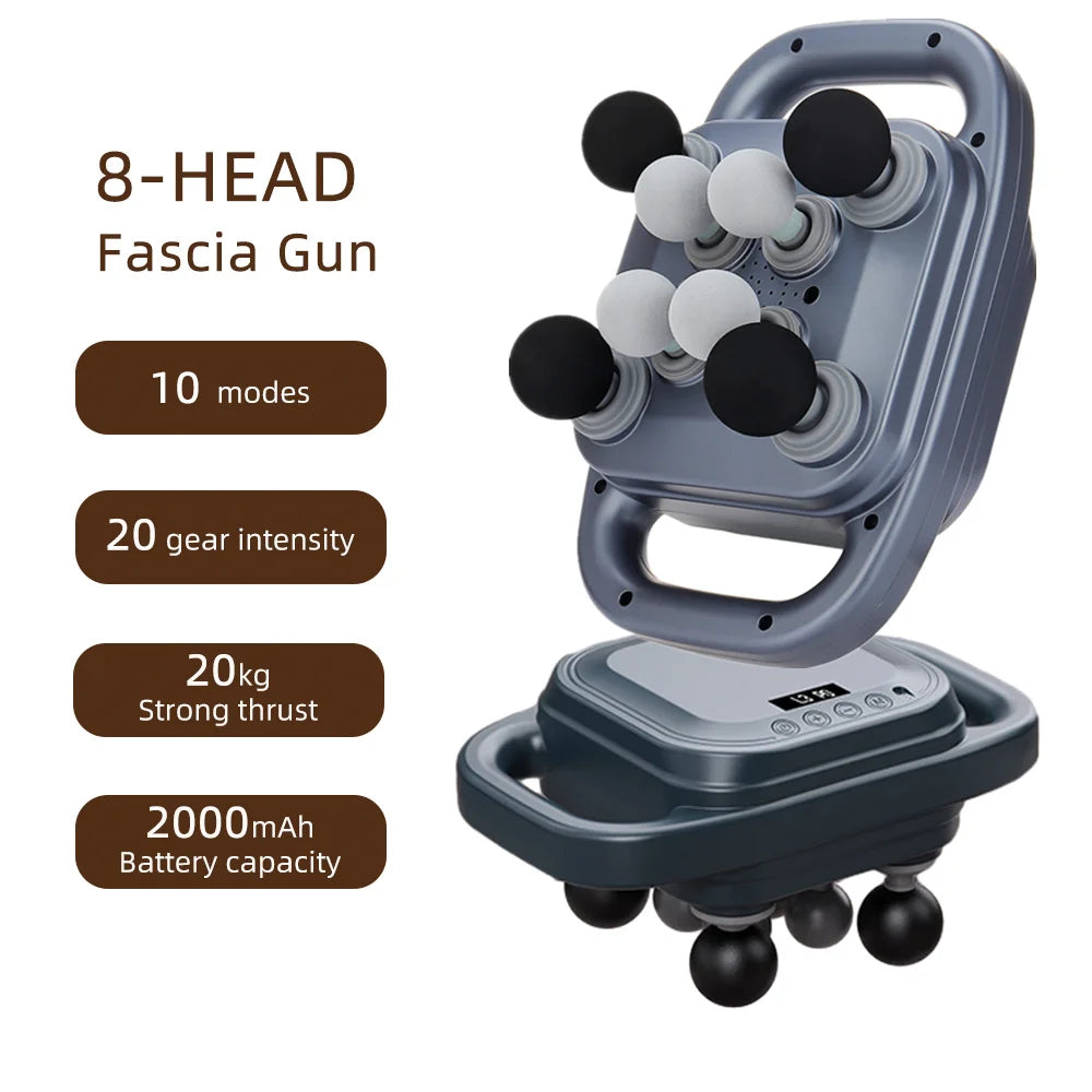 16-Head High-Frequency Fascia Massage Gun – Full Body Muscle Relief Massager