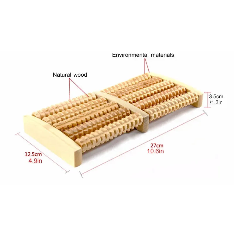 Wooden Foot Massage Roller for Plantar Fasciitis & Foot Pain Relief