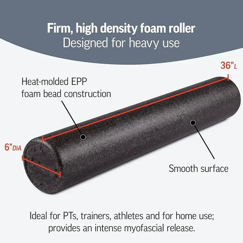 High-Density Foam Roller 12/18/24IN – Deep Tissue & Back Relief