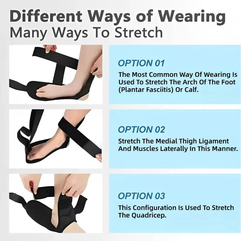 Leg Stretch Strap for Flexibility & Plantar Fasciitis Relief – Yoga & Rehab Band