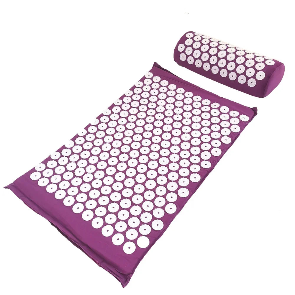 Acupressure Massage Mat and Pillow Set – Relieve Stress, Back Pain, Improve Circulation