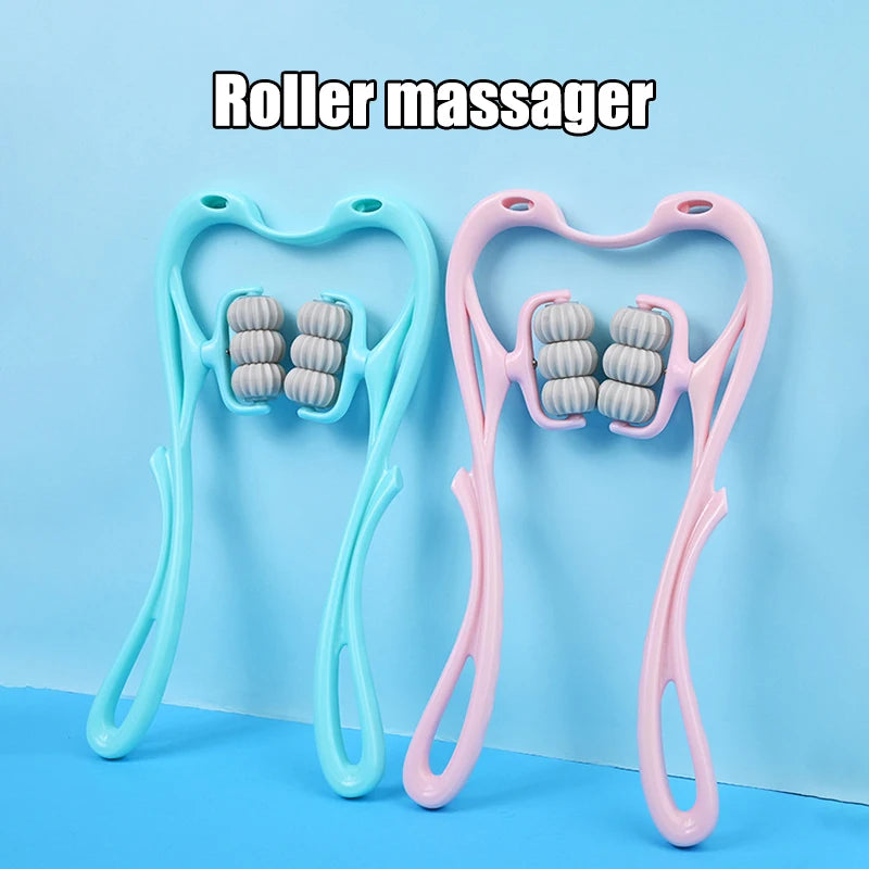 Manual Neck and Shoulder Massager – 6-Ball Kneading Roller for Tension Relief