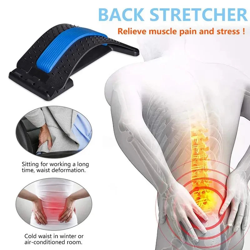 Adjustable Lumbar Stretching Device – Back Massager & Spine Alignment Tool