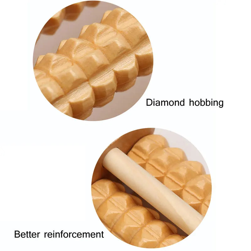Wooden Foot Massage Roller – Reflexology Pain & Stress Relief Tool
