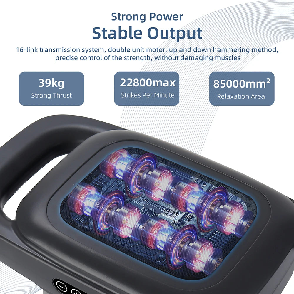 8-Head High-Frequency Massage Gun – Full Body Deep Tissue Relief Tool