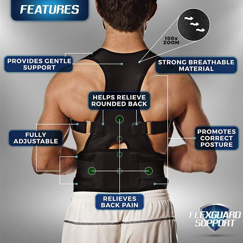 Magnetic Therapy Posture Corrector for Shoulder Support