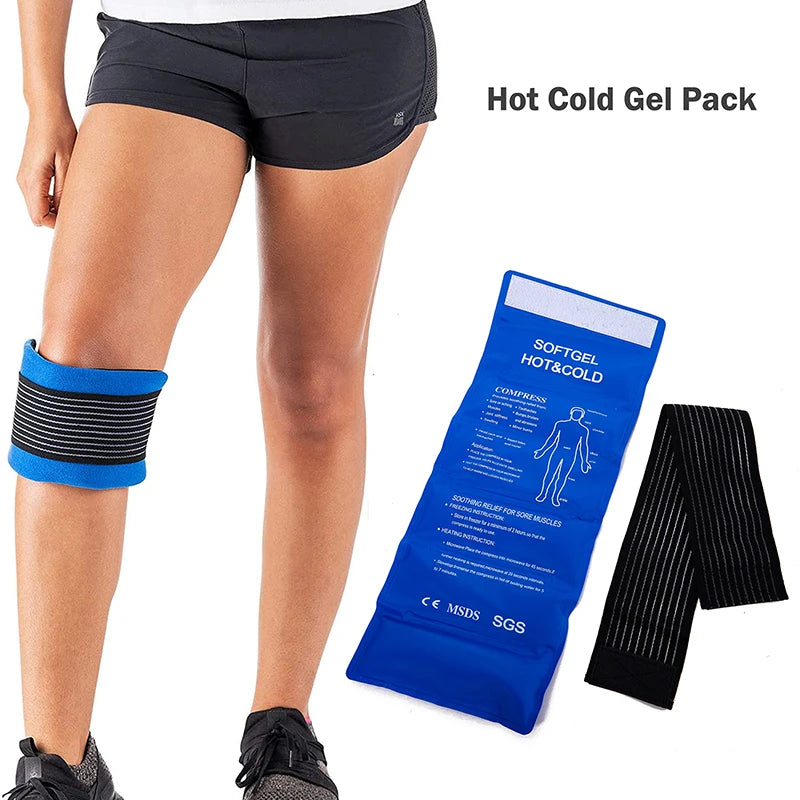 Reusable Gel Ice-Cold Pack – Soft Hot and Cold Therapy Wrap for Pain Relief
