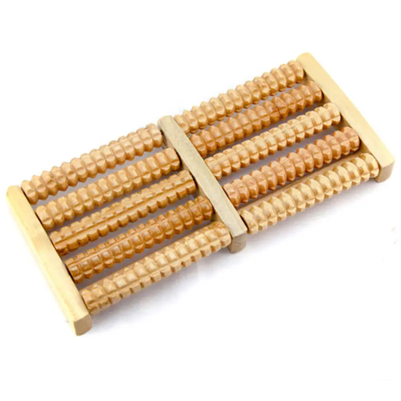 Wooden Foot Massage Roller – Reflexology Pain & Stress Relief Tool