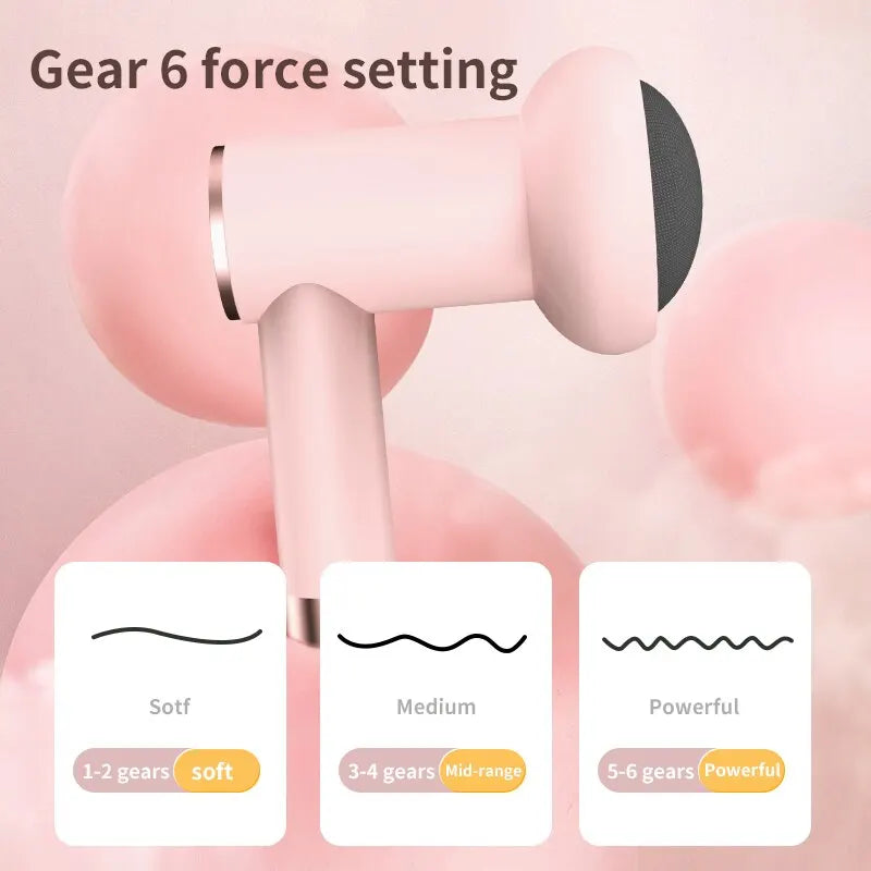 Wireless Handheld Massage Gun – 5 Heads, 6-Speed Body Fat & Muscle Relief