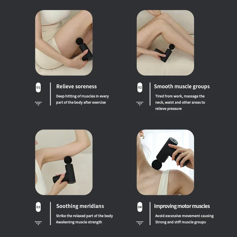 MUKASI Portable Massage Gun – Deep Tissue Relief, Adjustable Speeds