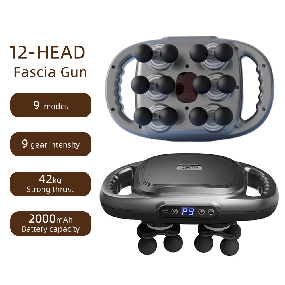 8-Head High-Frequency Massage Gun – Full Body Deep Tissue Relief Tool