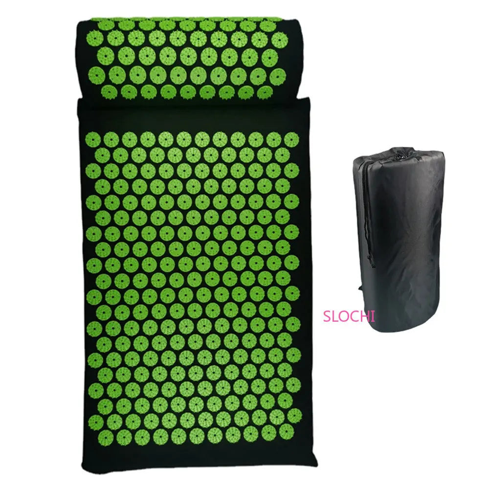 Massager Cushion | Shakti Mat Massage Yoga Mat | Acupressure Spike Mat for Stress and Back Pain Relief